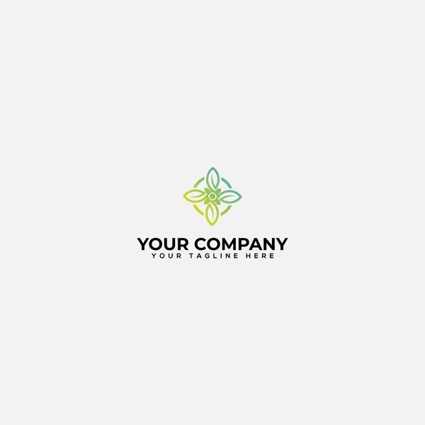 Leaf pattern natural logo design — 스톡 벡터