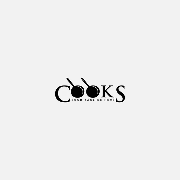 Cocina letras con el logotipo del pan — Archivo Imágenes Vectoriales