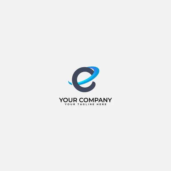 Abstract E travel, E Commerce, sofisticato E letter Logo — Vettoriale Stock