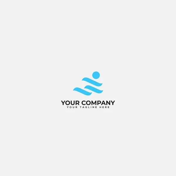 Logotipo de personas en movimiento, logotipo activo, logotipo de movimiento — Vector de stock