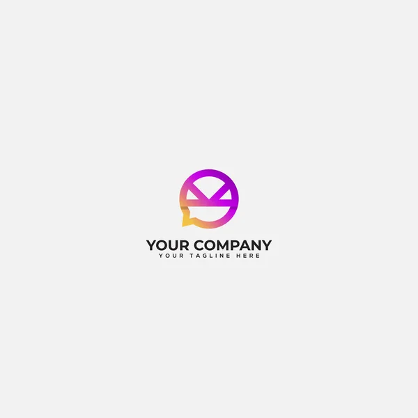 Logo di comunicazione, logo della posta, logo di chat, persone di connessione — Vettoriale Stock