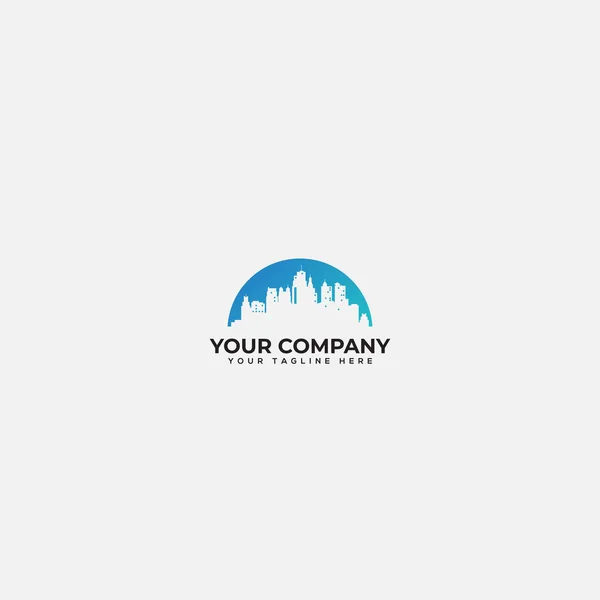 Beautiful skyline logo, town skylines, city skylines logo — 스톡 벡터