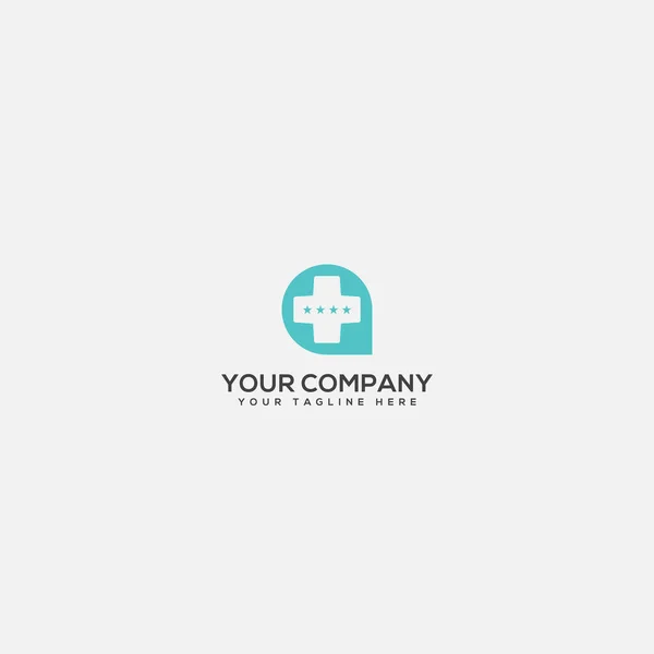 Logo komunikasi silang, logo kesehatan komunitas, logo medis - Stok Vektor