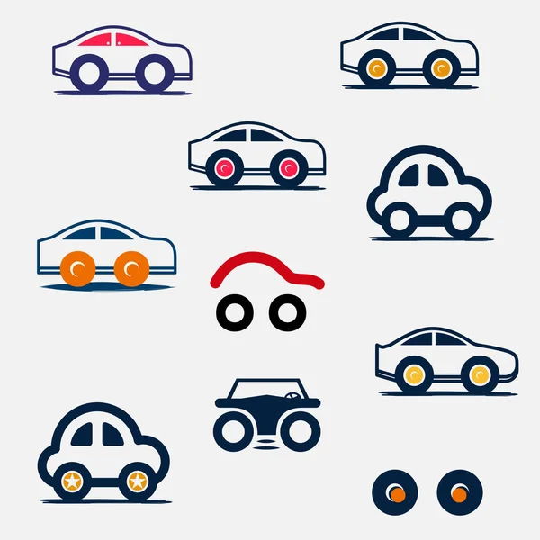 Векторный стиль автомобиля иконка клип арт-вектор логотип — стоковый вектор