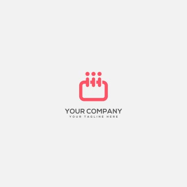 Günlük ve olay planlayıcı logosu, takvim logosu, insanlar ve olay logosu