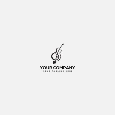 biola instrument logo, jazz logo, violin logo design, letter S and Violin clipart