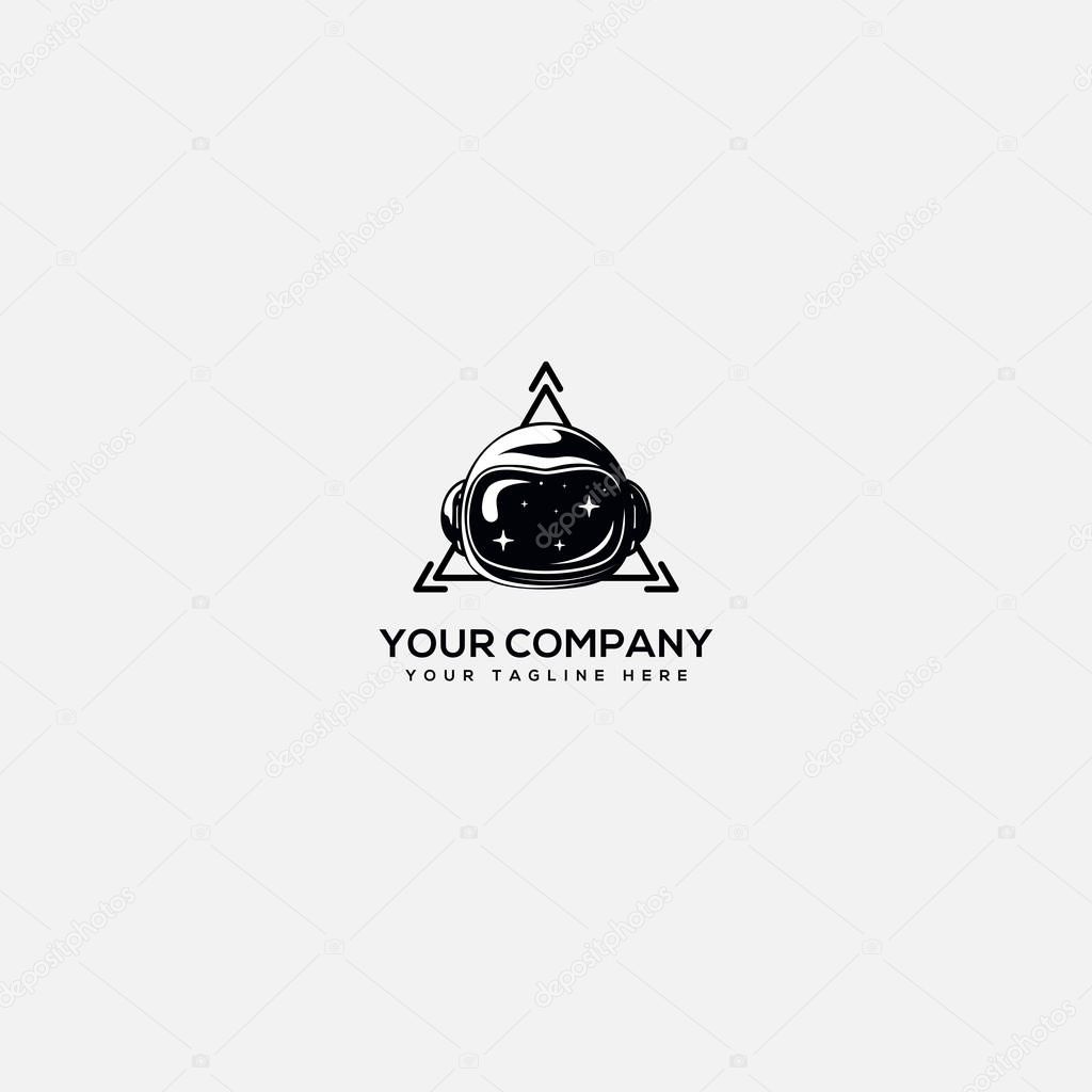 Tech logo, astronaut logo,helm astronaut and triangle tech logo