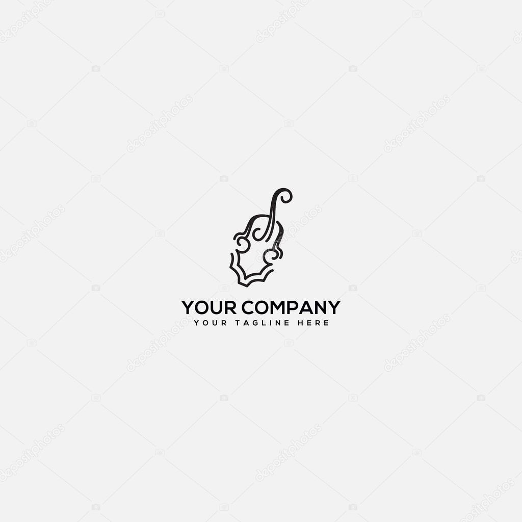 Instrument jazz logo, violin logo design, letter S and Violin logo