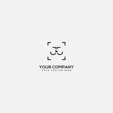 JJ basit kamera görünümü logosu, fotoğrafçılık basit JJ