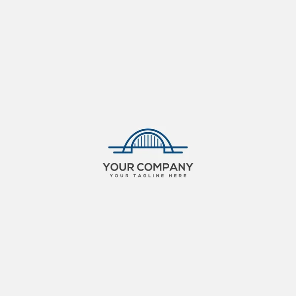 Логотип мостової лінії простий, сучасний логотип моста — стоковий вектор