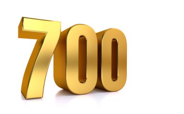 beyaz arkaplanda 700 ve metin için sağ tarafta kopyalama alanı