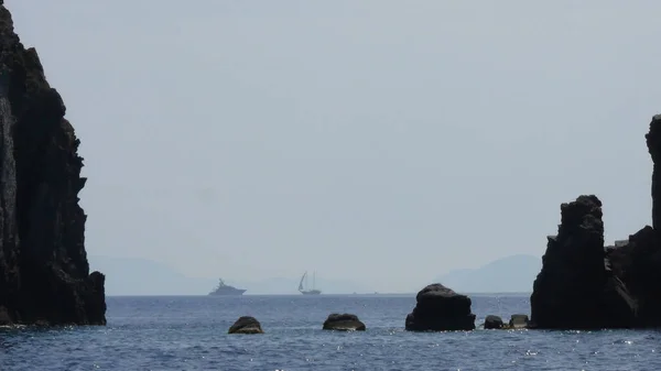 Yanting Lipari Archipelago Italy Mediterranean Sea — Stock Photo, Image