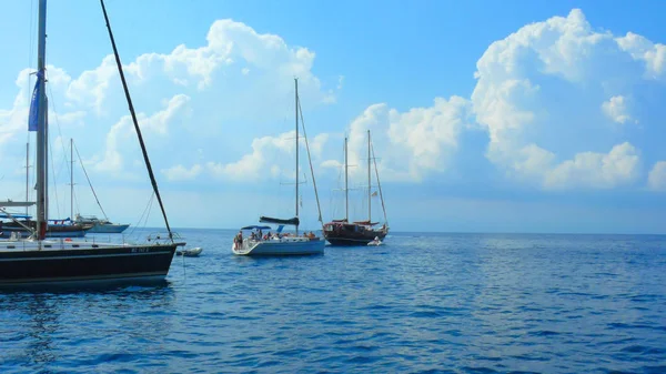 Yanting Lipari Archipelago Italy Mediterranean Sea — ストック写真