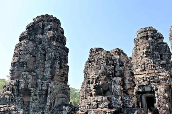 Veduta Templi Edifici Antichi Cambogia Circondati Dalla Foresta Pluviale — Foto Stock