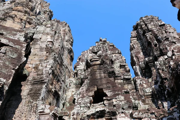 Blick Auf Tempel Und Antike Gebäude Kambodscha Umgeben Von Regenwald — Stockfoto