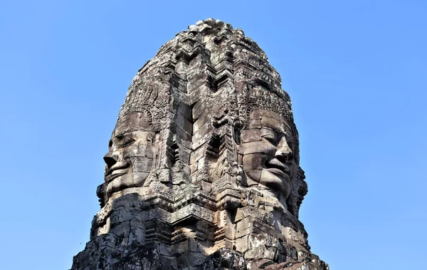 Utsikt Över Tempel Och Gamla Byggnader Kambodja Omgiven Regnskog — Stockfoto