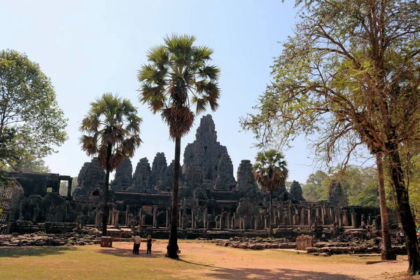 Veduta Templi Edifici Antichi Cambogia Circondati Dalla Foresta Pluviale — Foto Stock