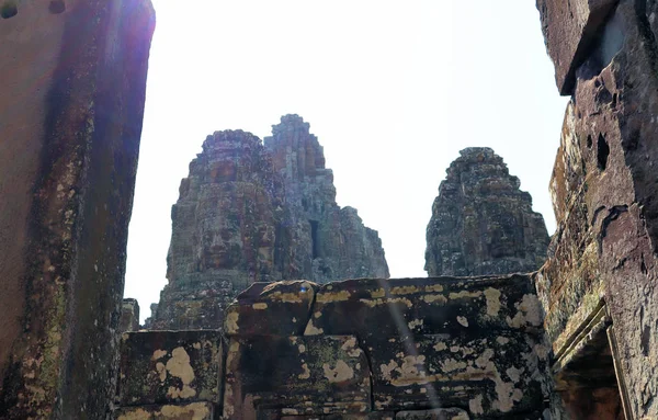 Vistas Templos Edificios Antiguos Camboya Rodeados Selva Tropical —  Fotos de Stock