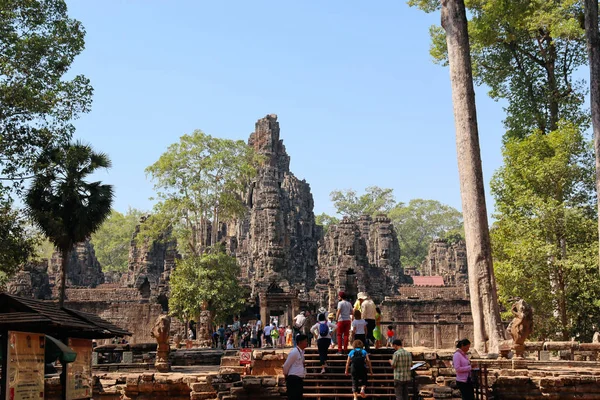 Vistas Templos Edificios Antiguos Camboya Rodeados Selva Tropical —  Fotos de Stock