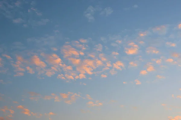 Pink Clouds Morning Sky Dark Blue Sky — Stock Photo, Image