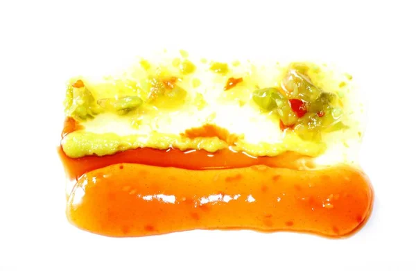 Κουζίνα Συστατικά Καυτερή Πιπεριά Λάιμ Πικάντικη Σάλτσα Λευκό Πιάτο Υφή — Φωτογραφία Αρχείου