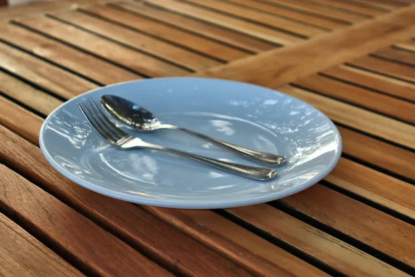Задача Деревянный Стол Богатая Текстура Материала Посуда Wooden Texture Ноже — стоковое фото