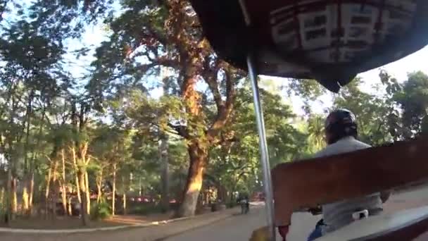 Temples Cambodia Travel Motor Rickshaw — Vídeo de Stock