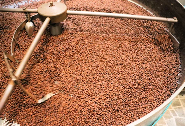 Café Colombiano Máquina Tostado Granos Café Producción Café — Foto de Stock