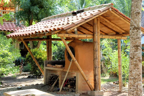 Bungalow Den Tropen Bambus Haustechnik — Stockfoto