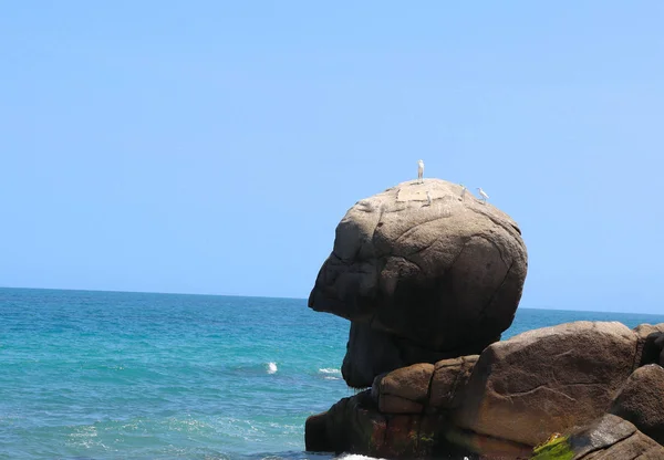 Vagues Dans Mer Des Caraïbes Colombie Océan Bleu Plage — Photo