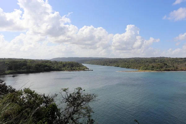 Playa Del Caribe Cerca Del Canal Panamá Selva Tropical — Foto de Stock