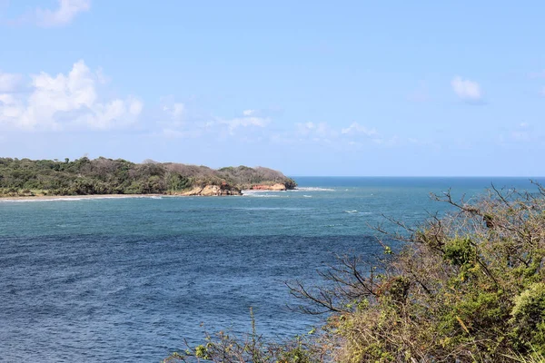 Playa Del Caribe Cerca Del Canal Panamá Selva Tropical — Foto de Stock