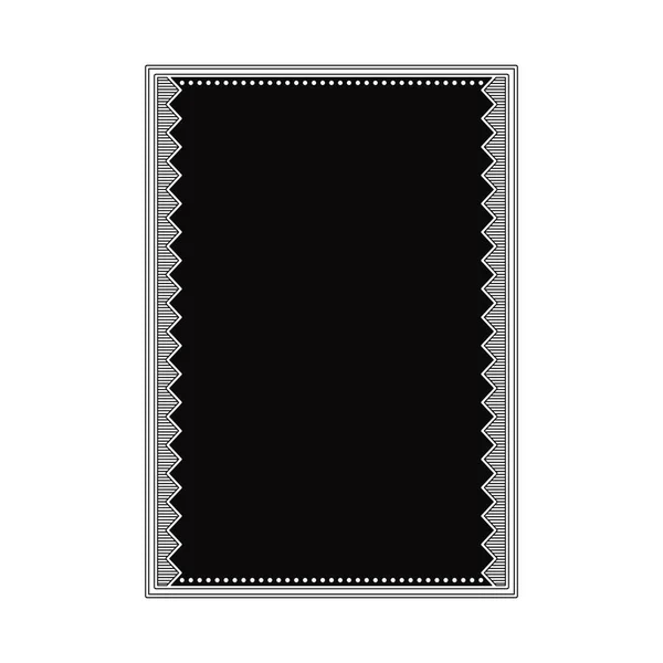 Schwarz-weiße abstrakte Rahmengestaltung — Stockvektor