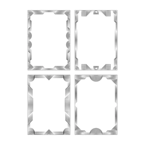 BLACK AND WHITE ABSTRACT FRAME DESIGN COLLECTIONS — Stock Vector