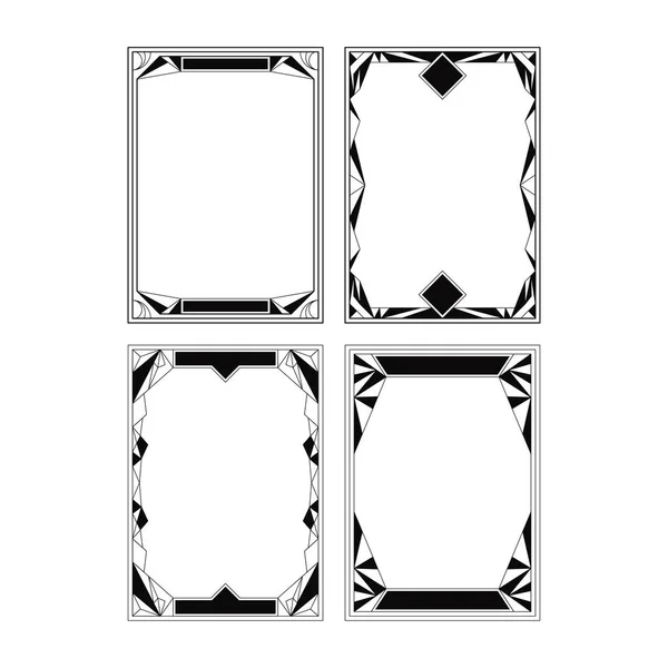 BLACK AND WHITE ABSTRACT FRAME DESIGN COLLECTIONS — Stock Vector