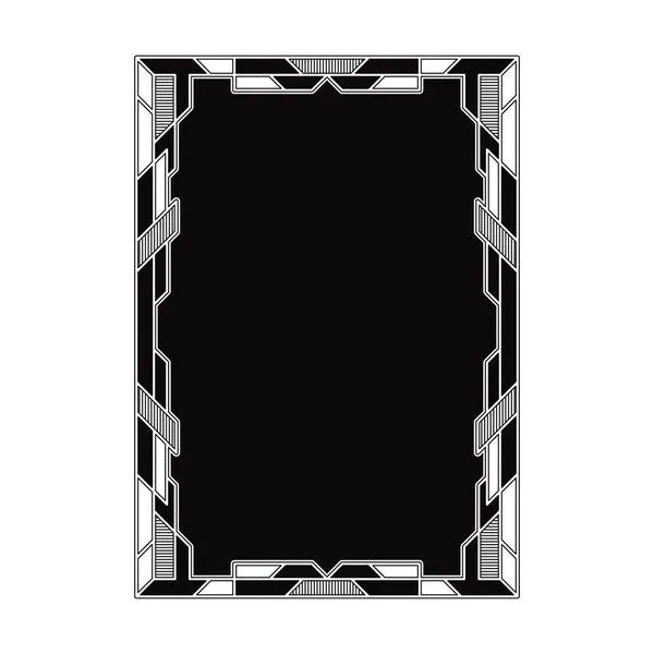 BLACK AND WHITE ABSTRACT FRAME DESIGN — Stock Vector