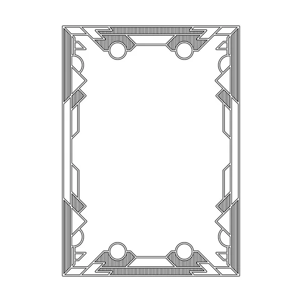 Svart och vit abstrakt ram design — Stock vektor