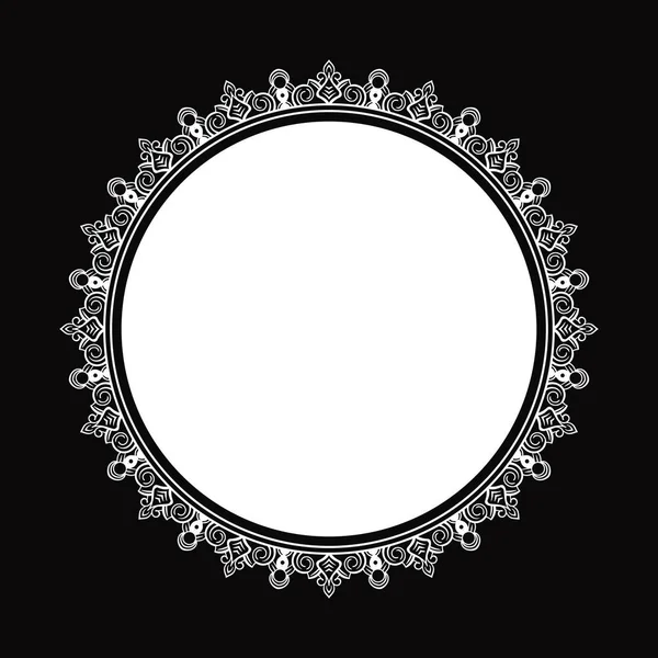 Kreisförmiges Mandala-Rahmendesign — Stockvektor