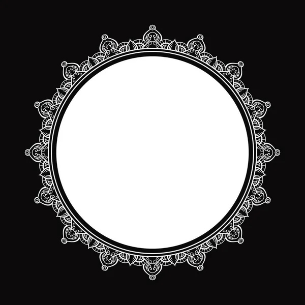 Kreisförmiges Mandala-Rahmendesign — Stockvektor