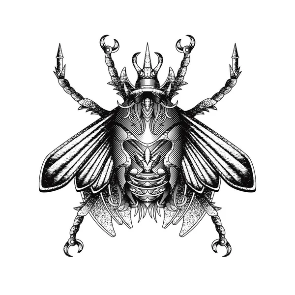 Resumen Insect Estilo Vintage — Vector de stock