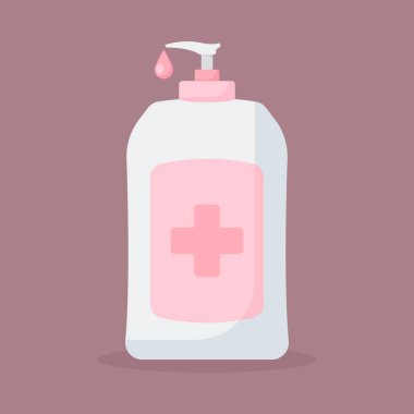 FLAT DESIGN ELİ SANITIZER ŞİYESİ