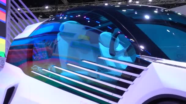 28 March 2017. Bangkok, Thailand.Toyota FCV Plus concept on display at the 38th Bangkok International Auto Show at the Impact Centre. — Stock Video