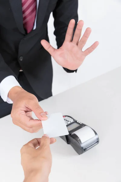 Close up of a card payment being made between customer. — Stock Photo, Image