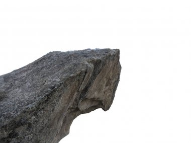 Beyaz arka plan üzerinde izole Cliff taş.