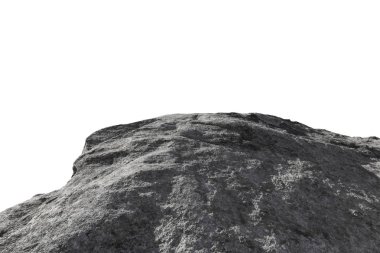 Beyaz arka plan üzerinde izole Cliff taş.