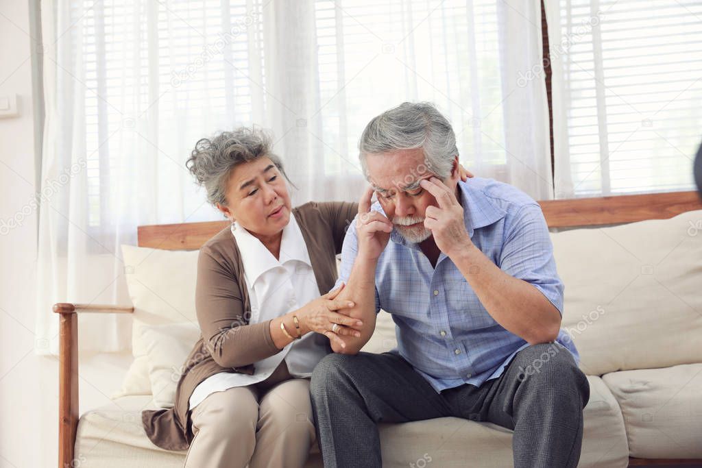 Retirement couples take care of each other when they are Alzheimer's Disease