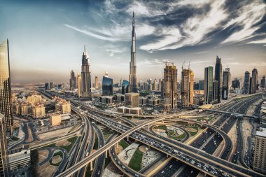 Dubai şehir Üstten Görünüm