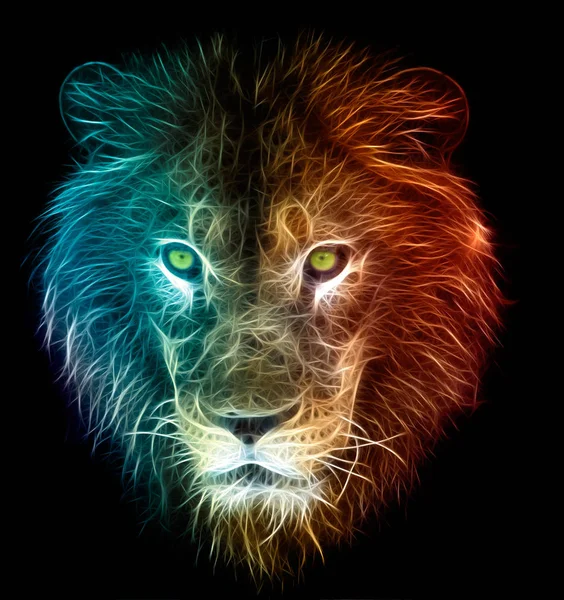 Ilustración digital de un león — Foto de Stock