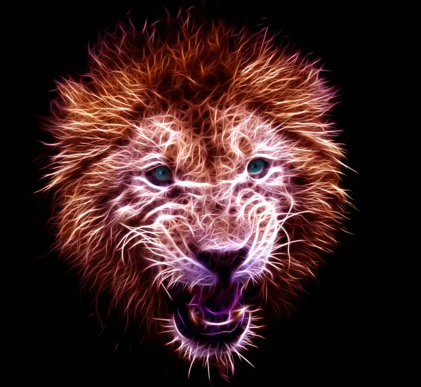 Digitális illusztrációja egy oroszlán — Stock Fotó