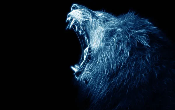 Digitális illusztrációja egy oroszlán — Stock Fotó